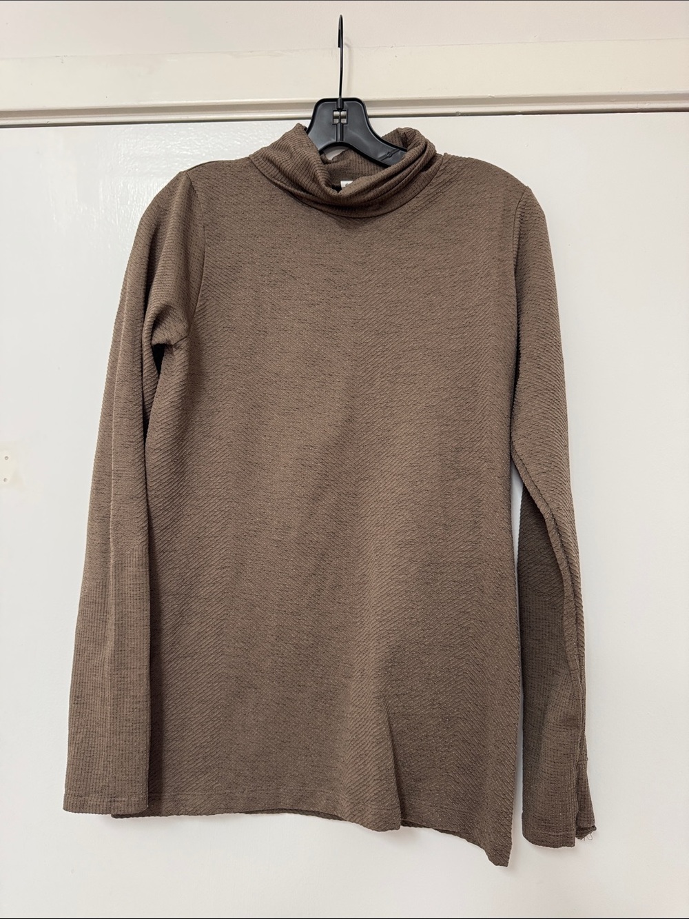 Athleta Brown Long Sleeve Turtleneck Top
